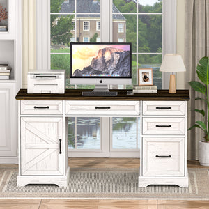 58" Farmhouse Executive Desk