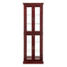 Curio Cabinet Lighted Curio Diapaly Cabinet With Adjustable Shelves And Mirrored Back Panel, Tempered Glass Doors (6 Tier), (E26 Light Bulb Not Included)