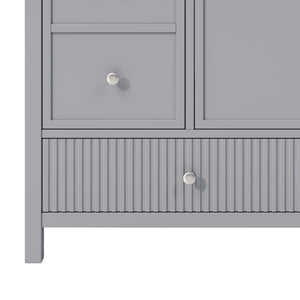Bathroom Vanity With Separate Sink, Soft Close Doors And 4 Drawers