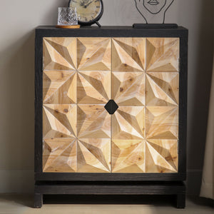 3D Geometric Double-Door Cabinet