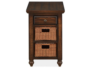 Cottage Lane - Wood Rectangular Chair Side End Table - Coffee