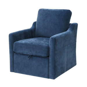 Swivel Arm Chair With USB Type-C Charging And Book Pocket
