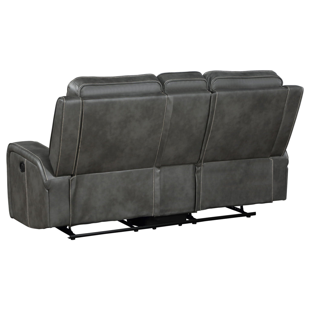 Forrest - Motion Reclining Loveseat With Console - Gray