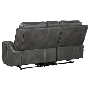 Forrest - Motion Reclining Loveseat With Console - Gray