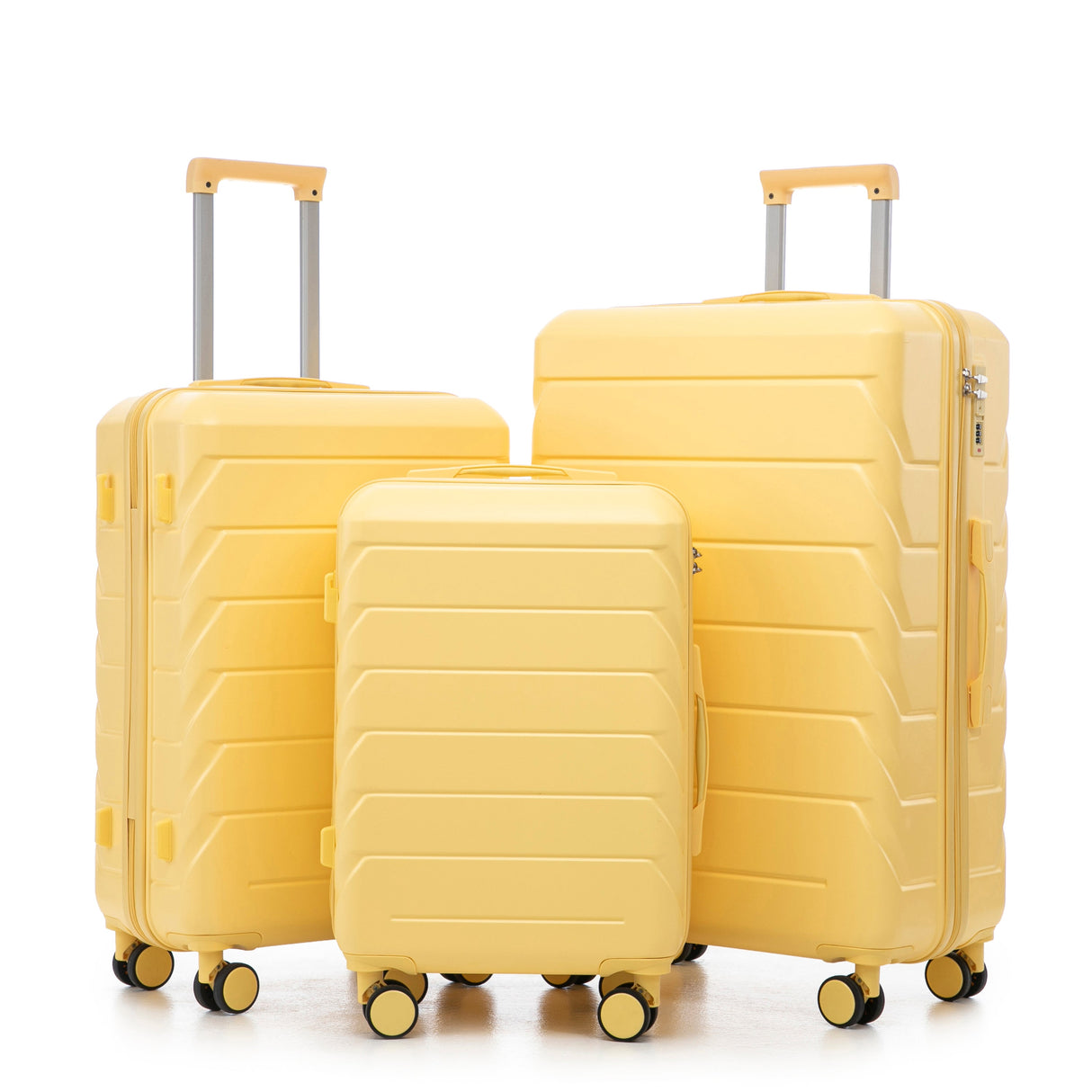 Set 3PCs 20'/24'/28' ABS Spinner Wheel Luggage - Yellow