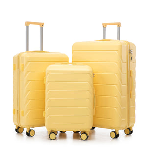 Set 3PCs 20'/24'/28' ABS Spinner Wheel Luggage - Yellow