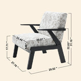 Mid-Century Modern Lounge Armchair - Seat Cushion (Beige + Grey)