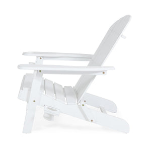 Zenithia - Outdoor Foldable Adirondack Chair With 2 Cup Holders