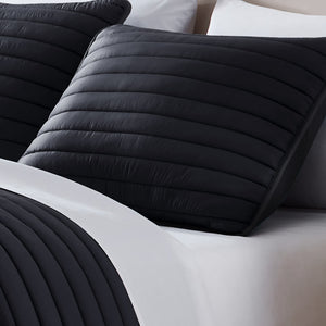 Excursion Twin Puffer-Quilt Comforter Set with Lightweight Warmth - Matte Polyester