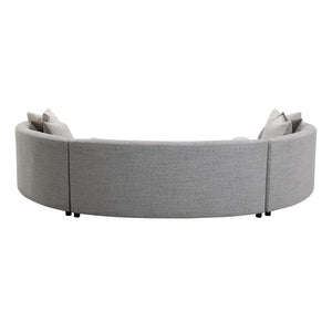 Ivria - Sectional Sofa With 9 Pillows - Gray Boucle