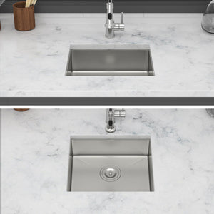 Modern Undermount Stainless Steel Kitchen Sink 16 Gauge, Deep Single Bowl