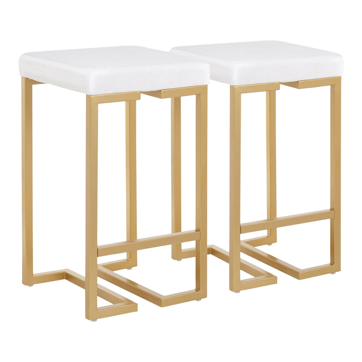 26' Contemporary-glam Counter Stool- Set of 2