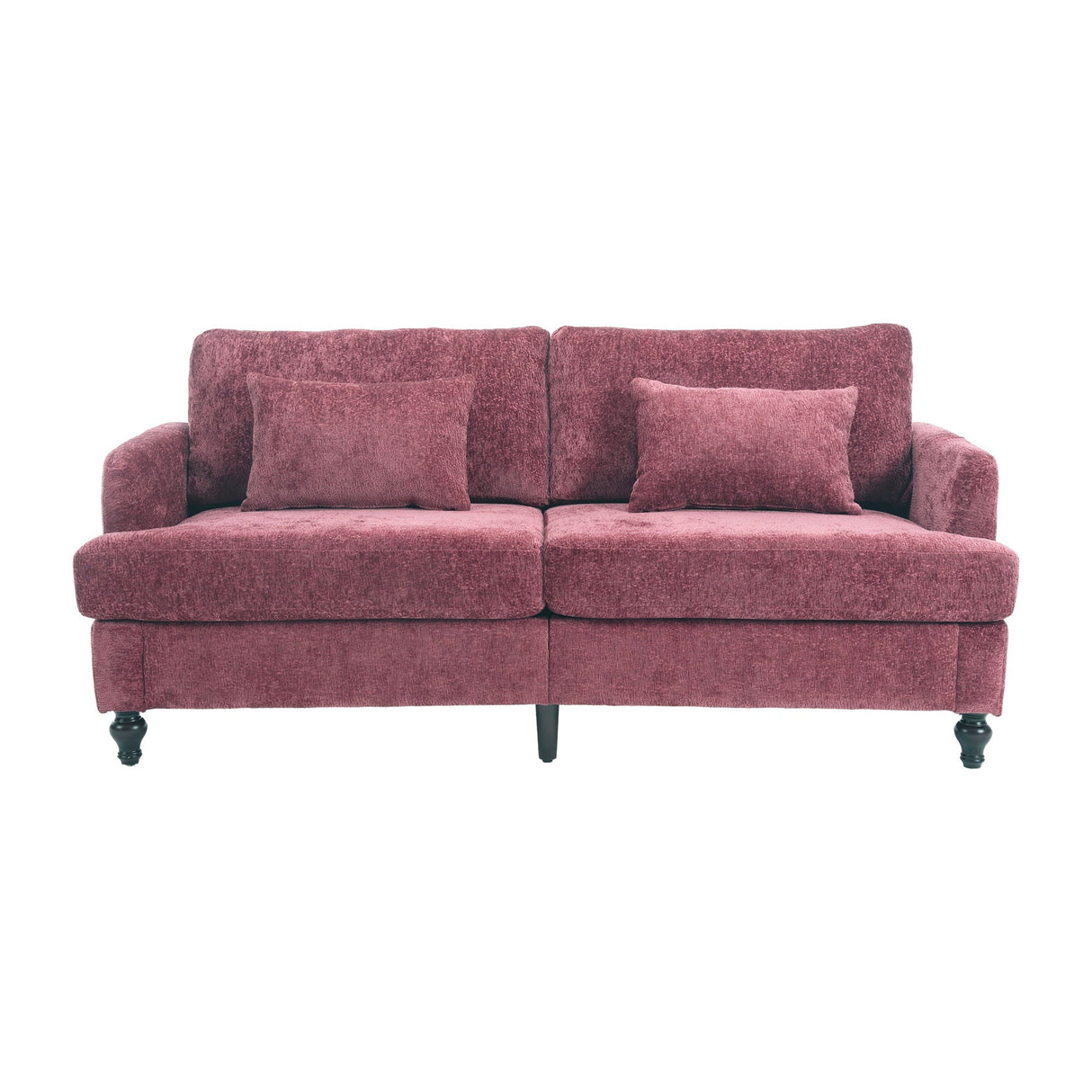 Mid Century Modern Fabric Loveseat Sofa, 2 Seat Upholstered Couch