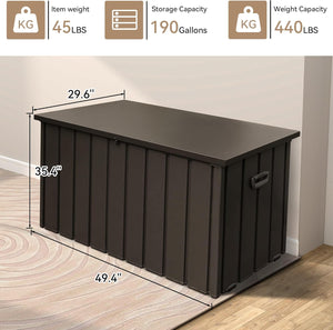 190 Gallon Metal Deck Box