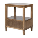 Nightstand with Bottom Drawer and Open Shelf