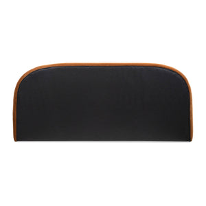 Archie Puffy Grounded Upholstered Platform Bed, King, Burnt