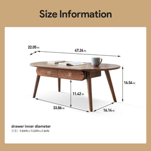 Capsule Centre Table - Solid Oak Wood Coffee Table