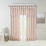 Twist tab lined window curtain panel blush 50x95"