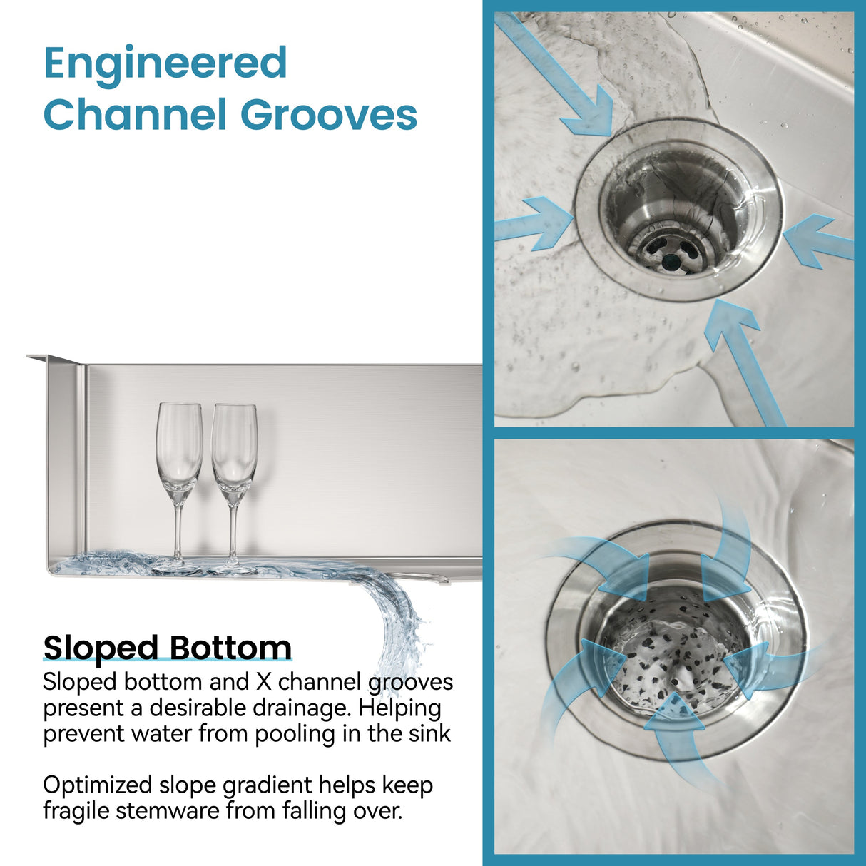 Stainless Steel Kitchen Sink, 36"x22" Single Bowl, Overmount, Brushed