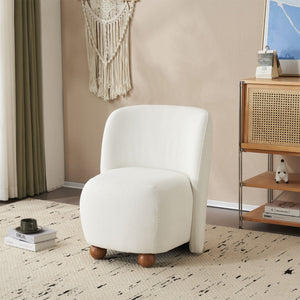 Modern Low Back Accent Upholstered Armless Living Room Chairs