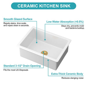 Rectangular Deep Single Bowl Kitchen Sink