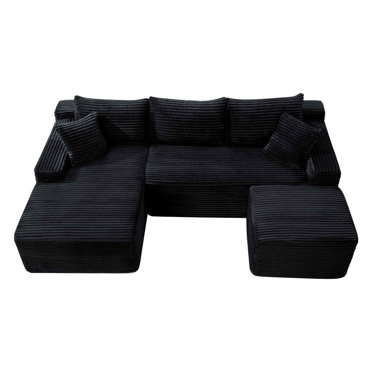 106.3" U-Shaped Cloud Sectional Sofa with Deep Seat