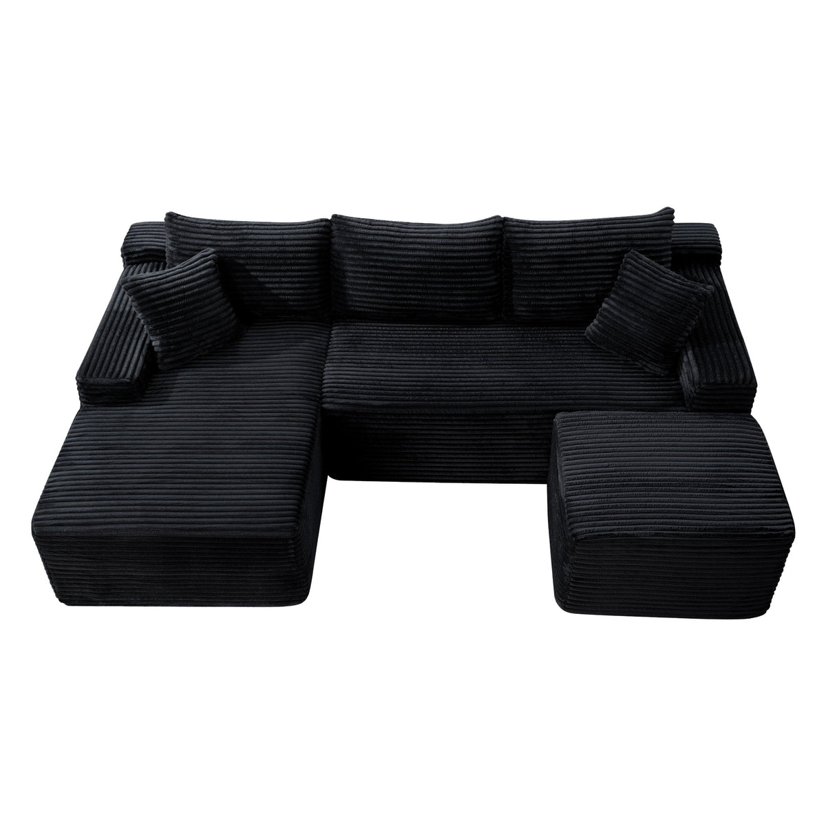 106.3" U-Shaped Cloud Sectional Sofa with Deep Seat