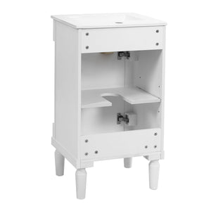 French Style Bathroom Cabinet With Sink, Adjustable Shelf