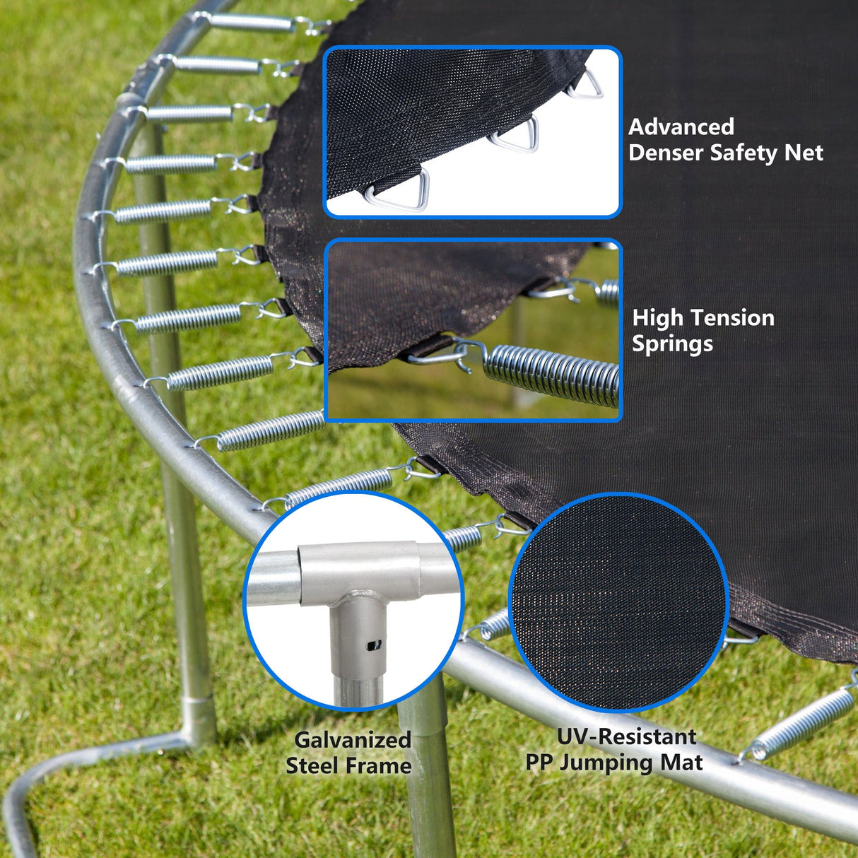 8FT Trampoline with Basketball Board and Inflator