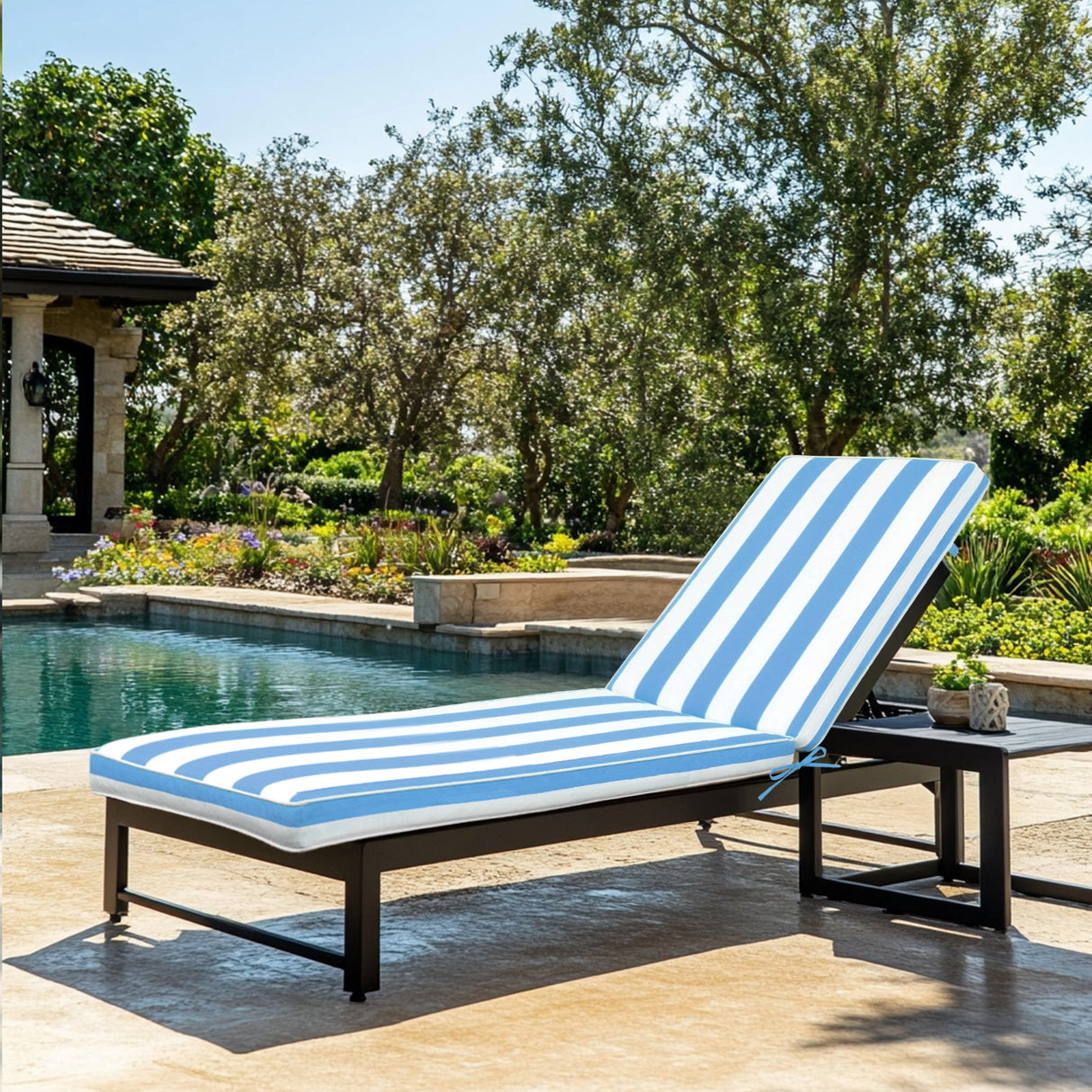 2pcs set outdoor lounge chair cushion replacement patio funiture seat cushion chaise lounge cushion