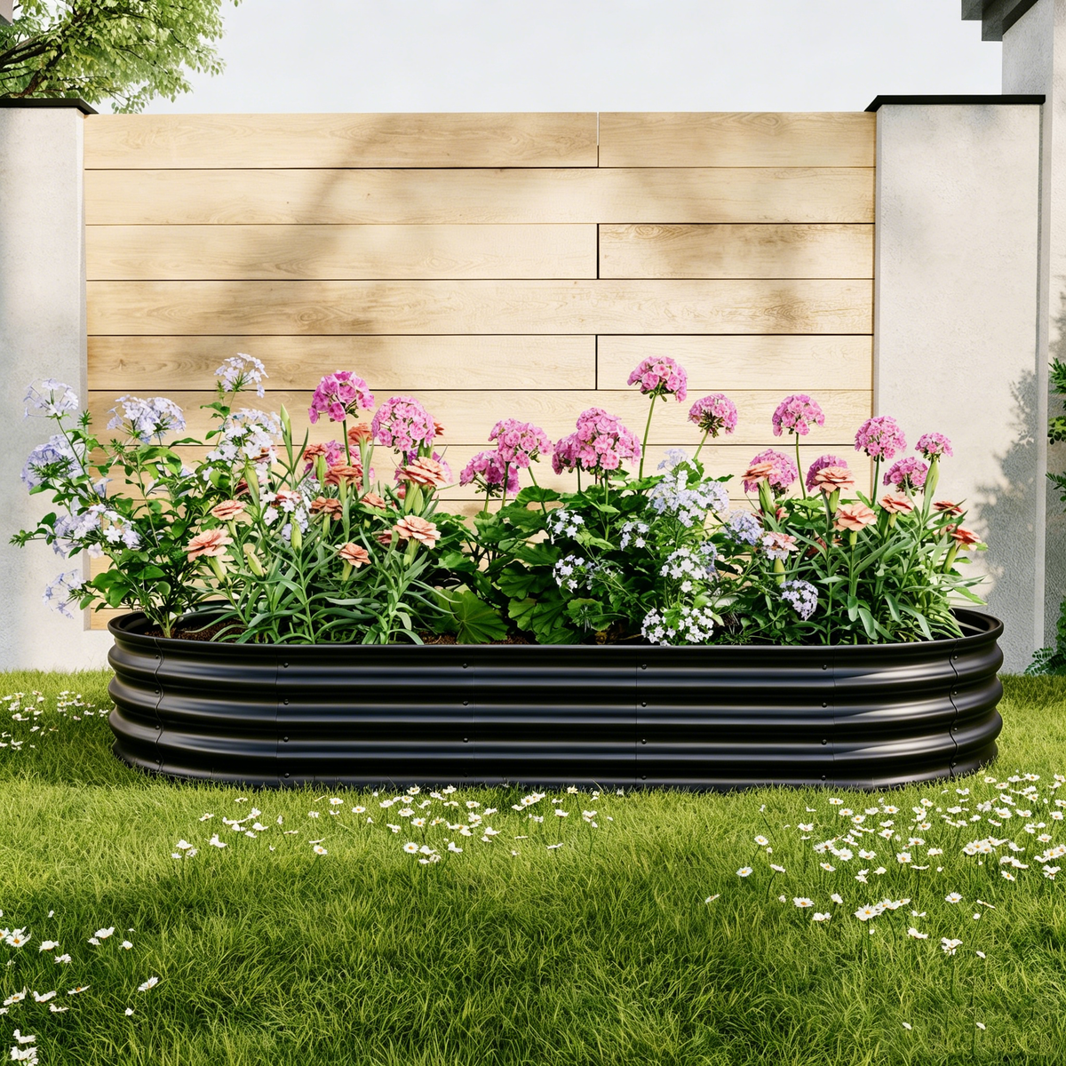 Galvanized Raised Garden Bed 8x4x1ft