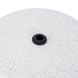 Tess MGO Outdoor Patio Side Table Umbrella Base with Sand-Filling Design White Marble