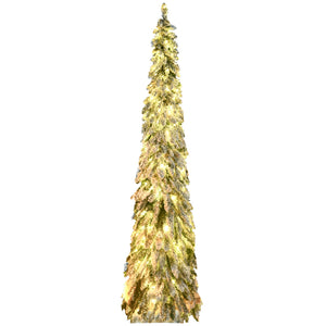 HOMCOM 7ft Tall Prelit Pencil Artificial Christmas Tree