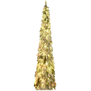 HOMCOM 7ft Tall Prelit Pencil Artificial Christmas Tree