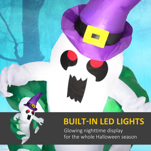 4ft Animated Inflatable Ghost with LED Illumination - Multicolor