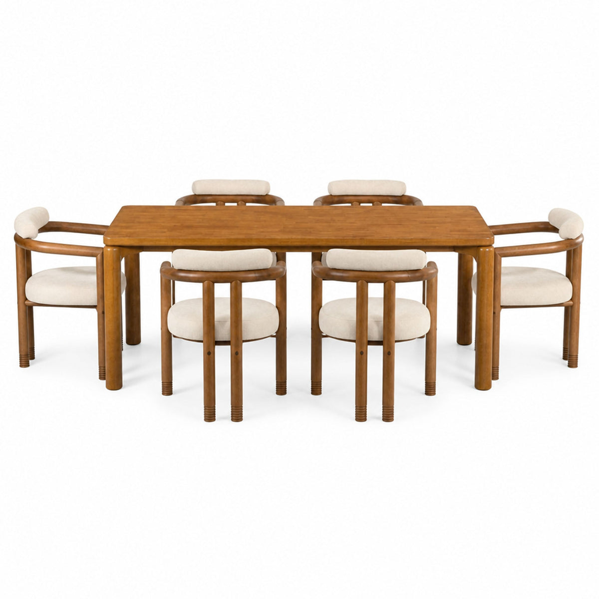 7-Piece Dining Table Set for 6, 70"