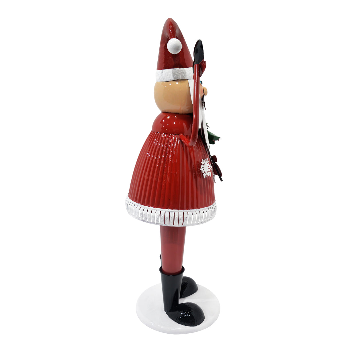 4 Ft Cheerful Santa Claus Holding Tree and Waving