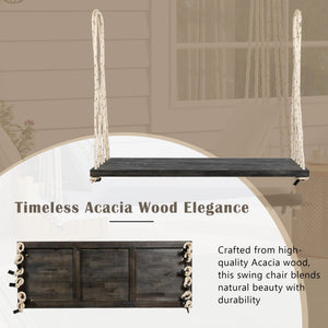 TOPMAX Patio Wooden Swing Chair