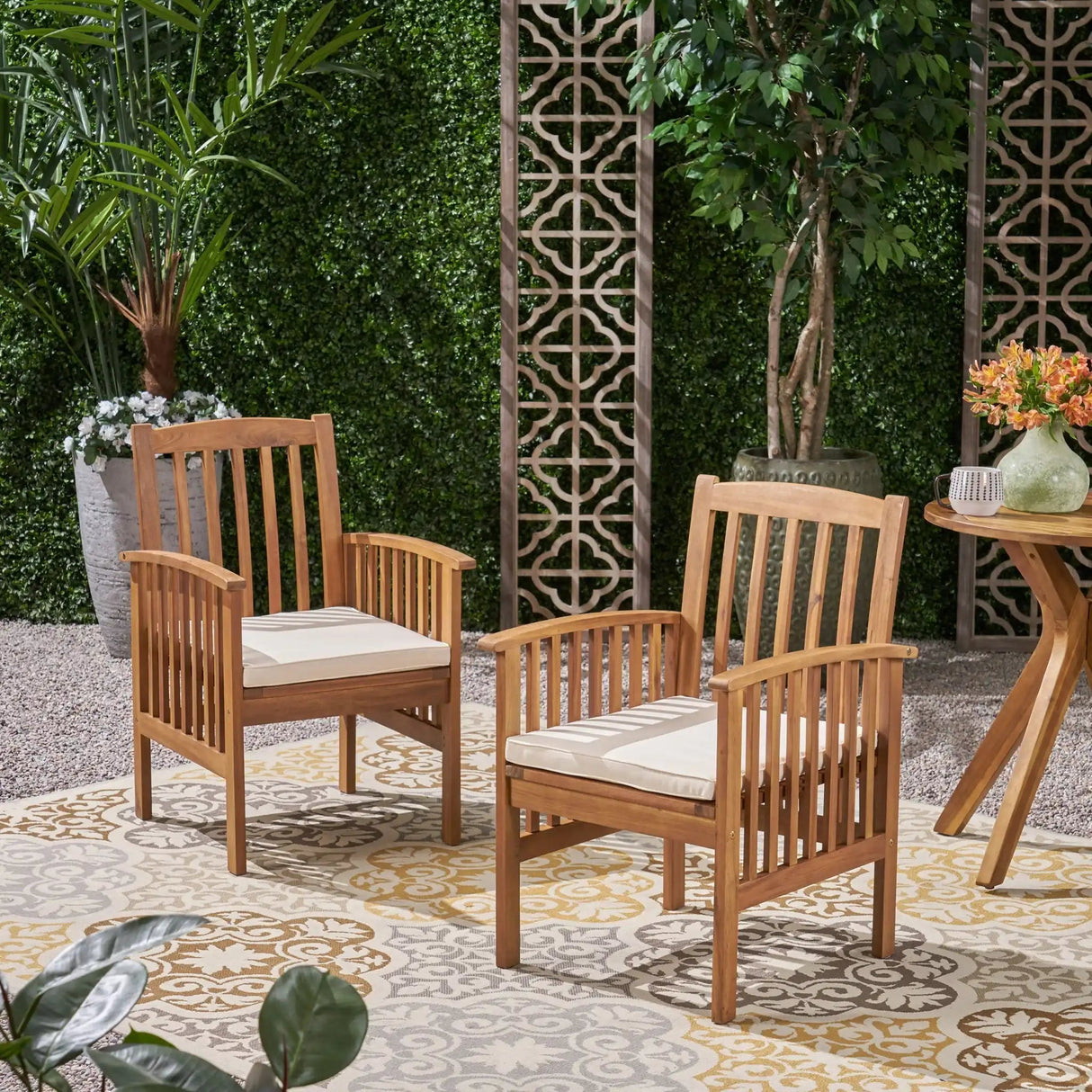 Casa Acacia Dining Chair Set with Cushions