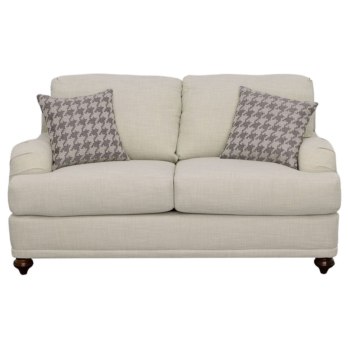 Brewster - Upholstered Loveseat With English Arms - Light Gray