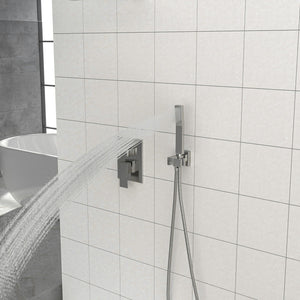 Dual Shower Head 10" Wall Mounted Shower System with Anti-Scald Valve - Black, Gold, or Gray