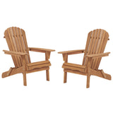 Outdoor Wooden Folding Adirondack Chair Set of 2