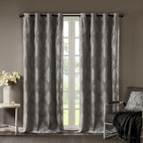 Ogee knitted jacquard total blackout curtain panel (only 1 pc panel)