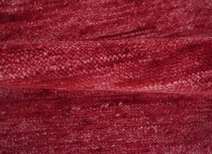 2X2.6 Solid Plain Red Hand knotted wool area rug