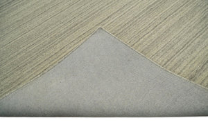 Custom Made Hand Tufted Solid Shaded Brown, Beige and Gray Area Rug