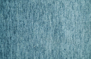2x3 Hand Woven Modern Solid Blue Wool Rug