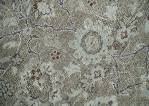 2x4 Gray and Brown Wool Hand Knotted traditional Vintage Antique Rug