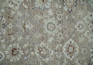 2x4 Gray and Brown Wool Hand Knotted traditional Vintage Antique Rug