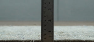 2x4 Gray, Beige and Blue Wool Hand Knotted traditional Vintage Antique Rug