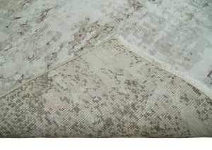 2x4 Modern Abstract Beige and Peach Rug made with Art Silk